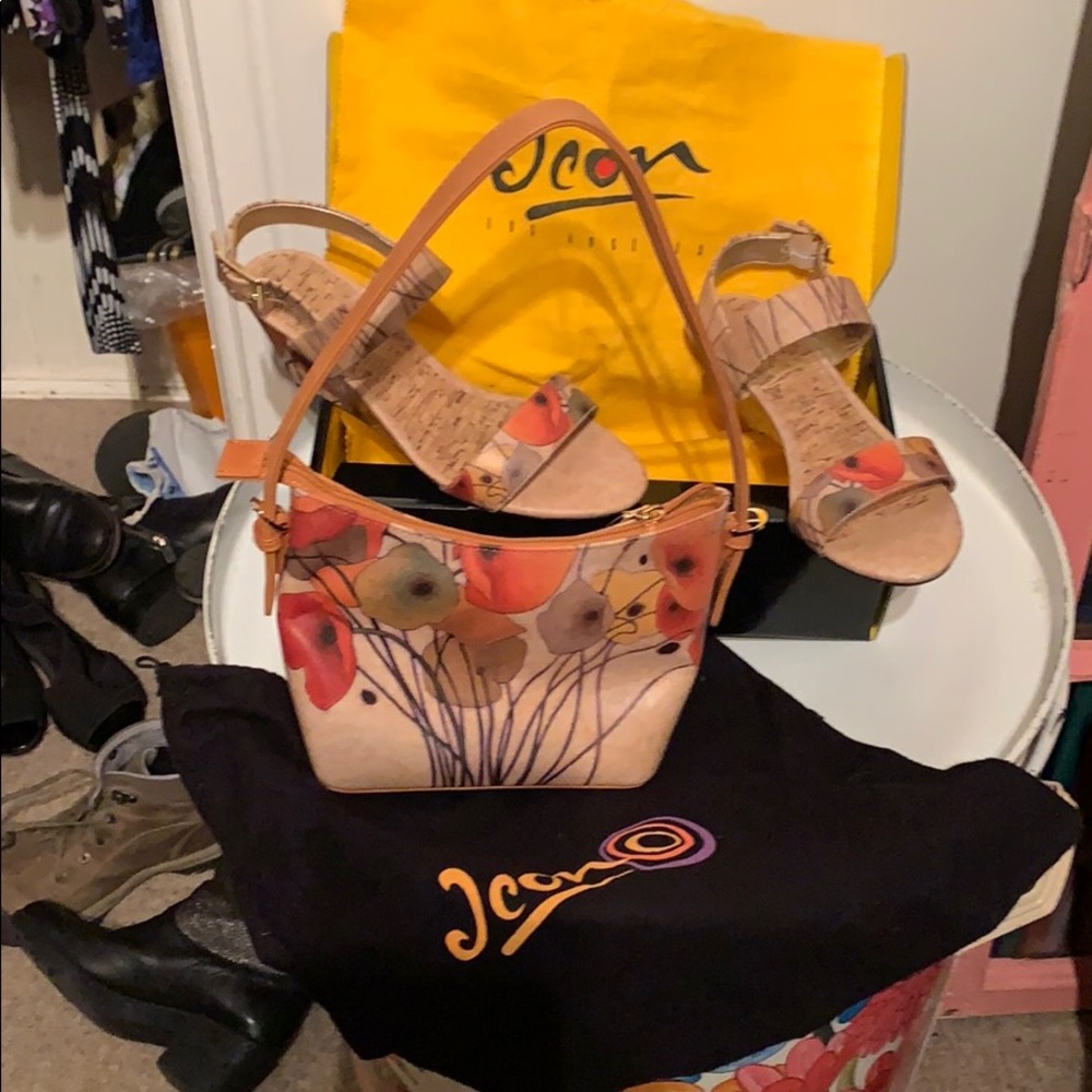 Icon Art Series Shoes&bag. Artist: Shirley Novak.